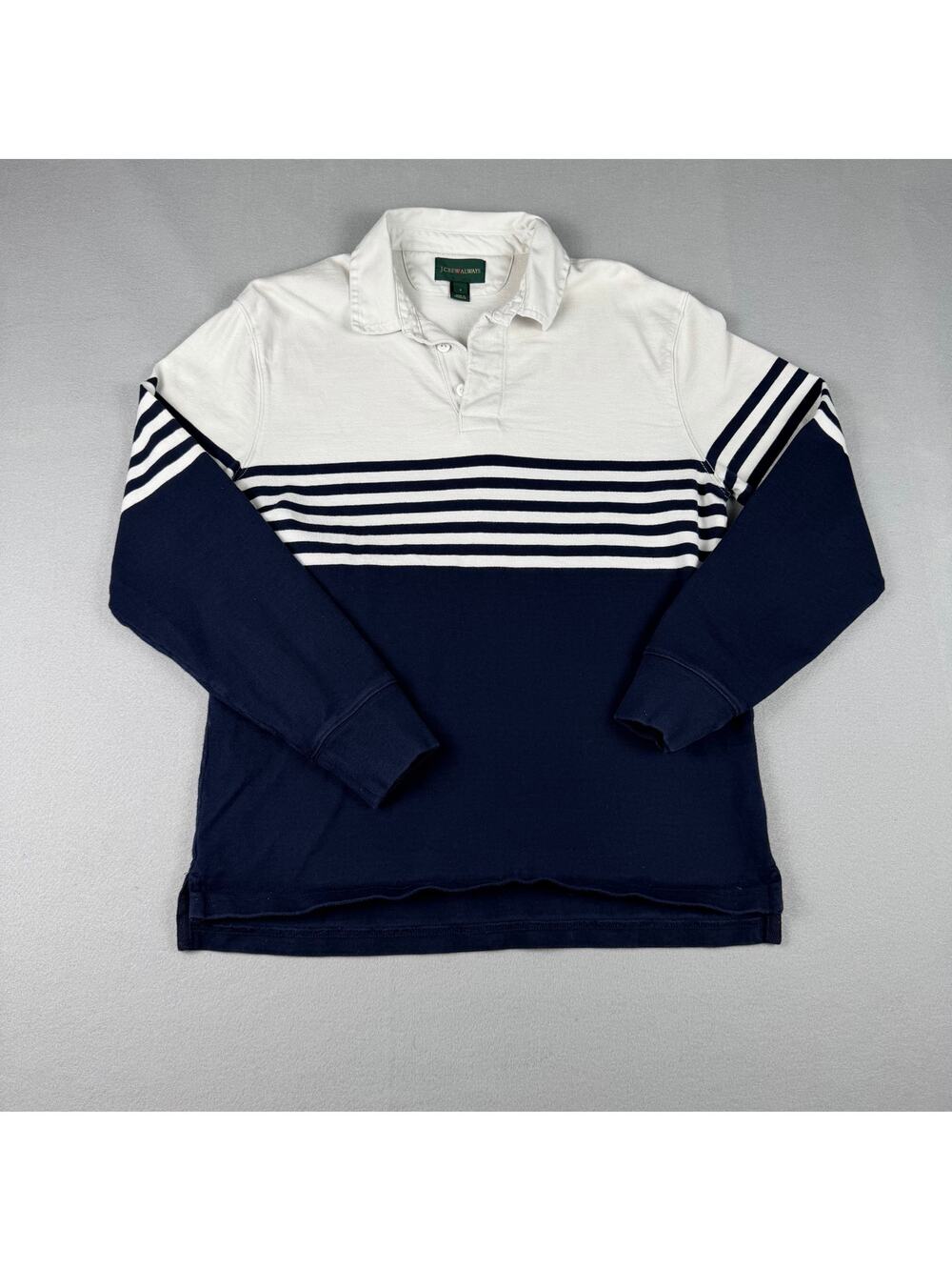 J.Crew Always Rugby Stripe Polo Sweatshirt Small